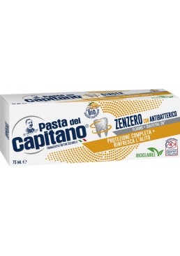 Зубная паста Pasta del Capitano Ginger антибактериальная с имбирем, 75 мл