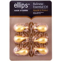 Витамины для волос Ellips Питание и защита Бали с маслом плюмерии и маслом розмарина, 6 шт