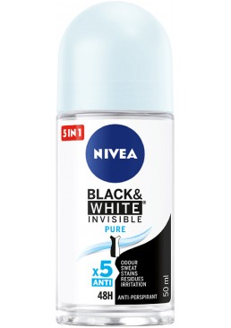 Дезодорант-антиперспирант Nivea Pure Невидимая защита для черного и белого 50 мл 