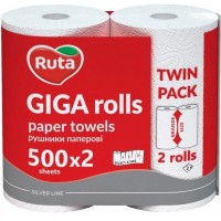 Бумажные полотенца Ruta GIGA Rolls 2 слоя, 2 рулона