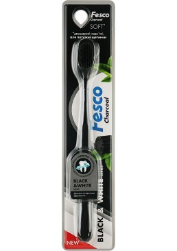 Зубна щітка Fesco Black & White Soft чорна, 1 шт