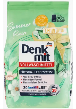 Пральний порошок для білої білизни Denkmit Summer Rain, 1.3 кг (20 прань)