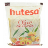 Оливки зеленые Hutesa с паприкой, 180 г
