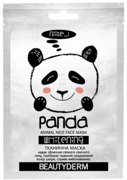Тканевая маска для лица BeautyDerm Animal Panda Whitening Отбеливающая, 25 мл