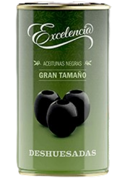Оливки черные Excelencia с косточкой, 350 г
