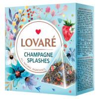 Чай чорний та зелений Lovare Champagne Splashes у пірамідках, 15 шт