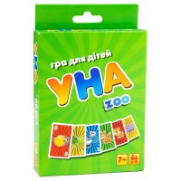 Настільна гра Strateg УНА zoo карткова розважальна українською мовою (7016)