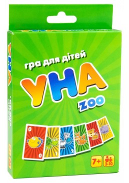 Настільна гра Strateg УНА zoo карткова розважальна українською мовою (7016)
