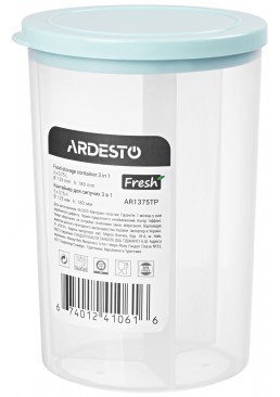 Контейнер для сыпучих ARDESTO Fresh  AR1375TP 3в1, 3х0.75 л