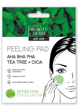 Пілінг-пади для обличчя Beauty Derm Skin Care Peeling Pad з чайним деревом та кислотами, 5 г