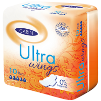 Гигиенические прокладки Carin Ultra 0% perfume 5 капель, 10 шт