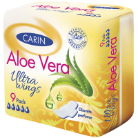 Гігієнічні прокладки Carin Ultra Aloe Vera 5 крапель, 9 шт