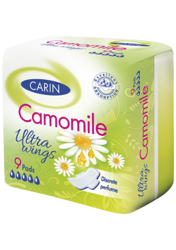 Гигиенические прокладки Carin Ultra Camomile 5 капель, 9 шт