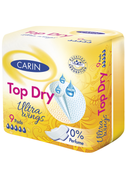 Гигиенические прокладки Carin Top Dry 0% perfume, 9 шт