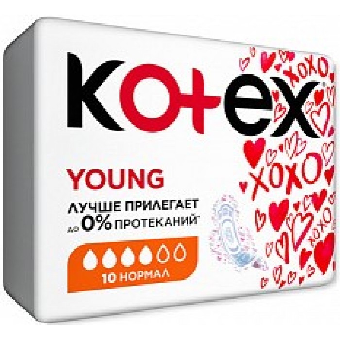 Прокладки Kotex Young Normal 4 капли 10шт. - 