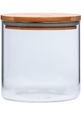 Ємність скляна з дерев'яною кришкою VT-7105 Vittora, 500 мл