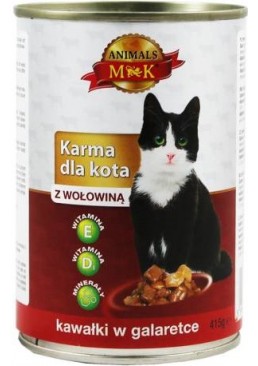 Корм для кошек M&K с говядиной в желе, 415 г