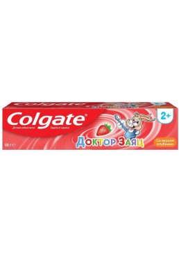 Детская зубная паста Colgate Доктор Заяц со вкусом клубники, 50 мл