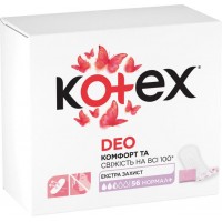Щоденні гігієнічні прокладки Kotex Normal Plus Deo, 56 шт