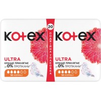 Гігієнічні прокладки Кotex Ultra Dry Normal Duo 4 краплі, 20 шт