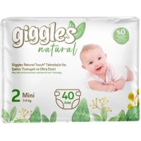Підгузки дитячі Giggles Natural 2 Mini (3-6 кг), 40 шт