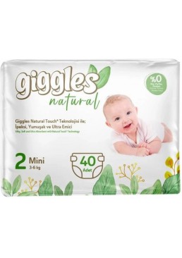 Подгузники детские Giggles Natural 2 Mini (3-6 кг), 40 шт