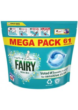 Капсули для прання дитячої білизни Fairy Non-Bio для всіх типів тканин, 61 шт