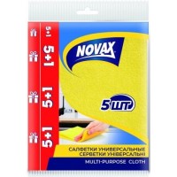 Серветки для прибирання Novax універсальні, 5+1 шт