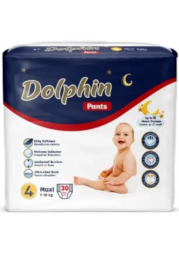 Подгузники-трусики детские Dolphin 4 maxi (7-18 кг), 30 шт