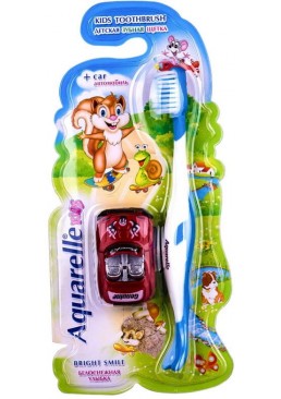 Детская зубная щетка Aquarelle с машинкой, 1 шт