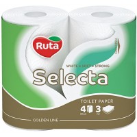 Туалетний папір Ruta Selecta 3 шари, 4 рулони