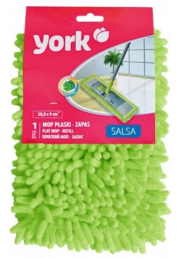 Запаска для швабры York Salsa против сильных загрязнений 38.8×9 см, 1 шт (Цвет в ассортименте)