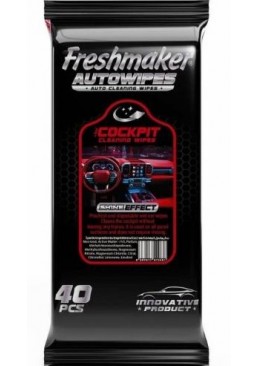 Серветки Freshmaker Auto Cockpit для прибирання авто, 40 шт