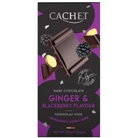 Шоколад Cachet Dark Chocolate Blackberry & Ginger, 100г