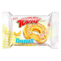 Пончик бисквитний банановий Elvan TODAY DONUT BANANA, 50 г