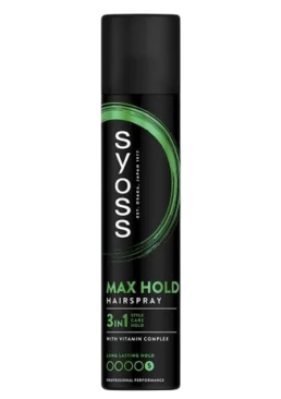 Лак для волос Syoss Max Hold Hairspray фиксация 5 (максимально сильная), 300 мл