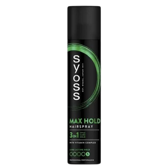 Лак для волос Syoss Max Hold Hairspray фиксация 5 (максимально сильная), 300 мл - 