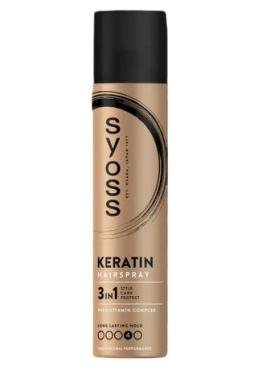 Лак для волос Syoss Keratin Hairspray фиксация 4 (экстрасильная), 300 мл