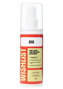 Тоник-эссенция для лица WISHLiST с AHA-кислотами, 120 мл