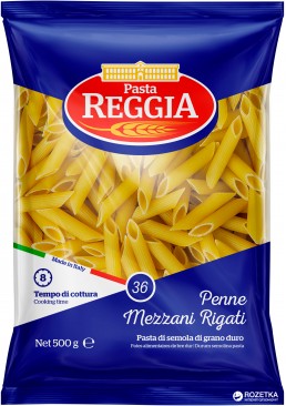 Макарони Pasta Reggia 34 Pene Ziti Rigati Перо, 500 г
