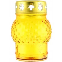 Лампадка скляна рельєфна OREOLA 205, 11 см (колір в асортименті)