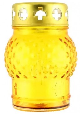 Лампадка стеклянная рельефная OREOLA 205, 11 см (цвет в ассортименте)