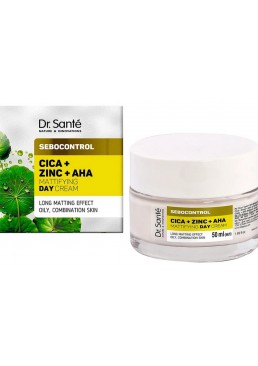Матирующий дневной крем Dr. Sante Sebocontrol Цика + Цинк + АНА, 50 мл