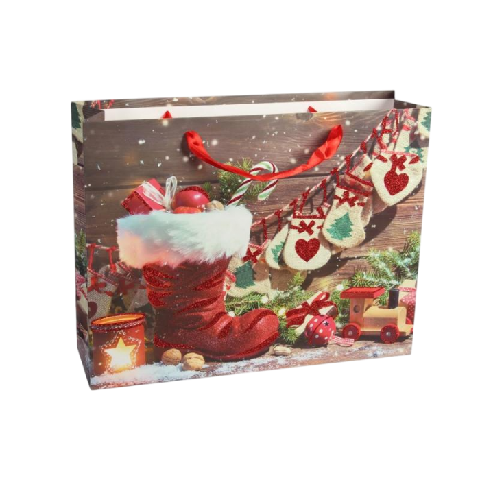 Подарочный пакет «Счастливого Рождества», 24х18х10 см -  Подарочный пакет «Счастливого Рождества», 24х18х10 см -