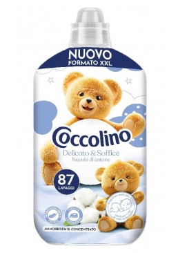 Кондиціонер для білизни Coccolino Delicato & Soffice Nuvola di Cotone ніжність і м'якість, 1.827 л (87 прань)