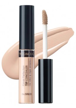 Рідкий консилер для обличчя The Saem Cover Perfection Tip Concealer 0.5 Ice Beige (6.5 г)