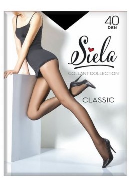 Колготки женские Siela Classic с шортиками, 40 DEN, Nero, размер 3