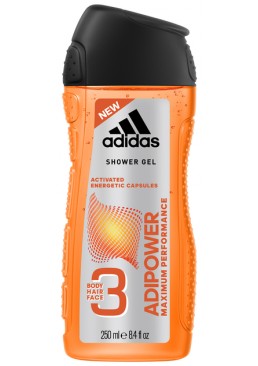 Гель для душа Adidas Adipower 3в1, 250мл