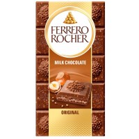 Молочний шоколад Ferrero Rocher з лісовими горіхами, 90 г