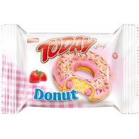 Пончик бисквитный клубничный Elvan TODAY DONUT STRAWBERRY, 50 г